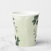 Mooie witte bloemen groene bladeren papieren bekers (Rechts)