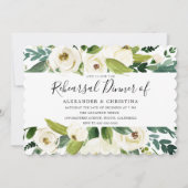 Mooie witte bloemen groene repetitie binnenste kaart (Voorkant)