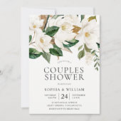 Mooie witte bloemen legante stellen schoeisel kaart (Voorkant)