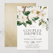 Mooie witte bloemen legante stellen schoeisel kaart (Voorkant / Achterkant)