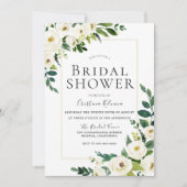 Mooie witte bloemen met Lijst Vrijgezellenfeest Kaart (Voorkant)