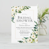 Mooie witte bloemen met Lijst Vrijgezellenfeest Kaart (Staand voorkant)