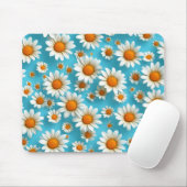 Mooie witte bloemen muismat (Met muis)