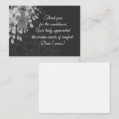 Mooie Witte Bloemen Na Begrafenis dank je Notitiekaartje (Voorkant / Achterkant)