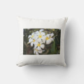 Mooie witte bloemen, Plumeria, kussen (Voorkant)