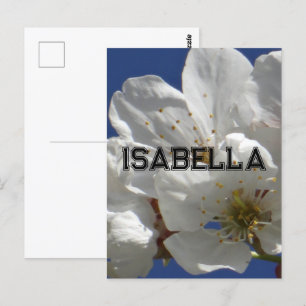 Mooie Witte Bloemen Vouwbare Wenskaart Briefkaart