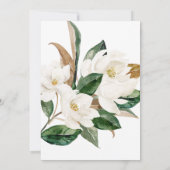 Mooie Witte Bloemige Elegante Trouw Kaart (Achterkant)