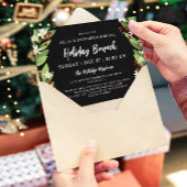 Mooie witte bloemige rode bessen vakantie brunch kaart