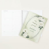 mooie witte bloemrijke groene wedding planner (Display)