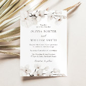 Mooie Witte Boho Bloemen Moderne bruiloft Kaart