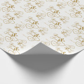 Mooie witte bruiloft met gouden schrift beletterin cadeaupapier (Hoek)