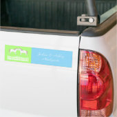 Mooie witte bruiloft paarden op maat bumpersticker (Op Truck)