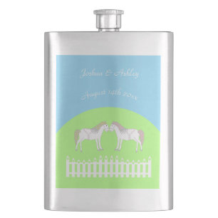 Mooie witte bruiloft paarden op maat flacon