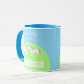 Mooie witte bruiloft paarden op maat mok (Voorkant links)