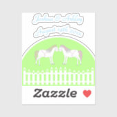 Mooie witte bruiloft paarden op maat sticker (Vel)