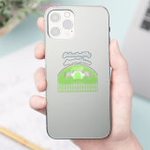 Mooie witte bruiloft paarden op maat sticker (Telefoon)