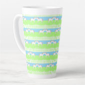 Mooie witte bruiloft paarden patroon latte mok (Linkerhoek)