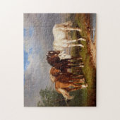 mooie witte bruine paarden legpuzzel (Verticaal)