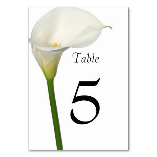 Mooie Witte Calla Lelie Bruiloft Kaart (Achterkant)