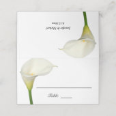 Mooie witte Calla Lily gevouwen bruiloft Plaatskaartje (Buitenkant ongevouwen)