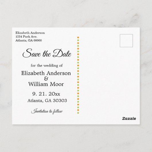 Mooie witte dagen sparen het Briefkaart van de Dat (Achterkant)