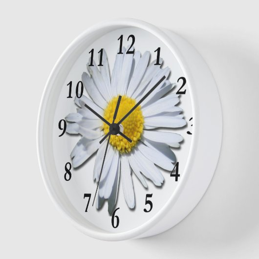 Mooie witte Daisy Wall klok! (Hoek)