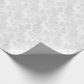 Mooie Witte Damast Bloemige Print Cadeaupapier (Hoek)