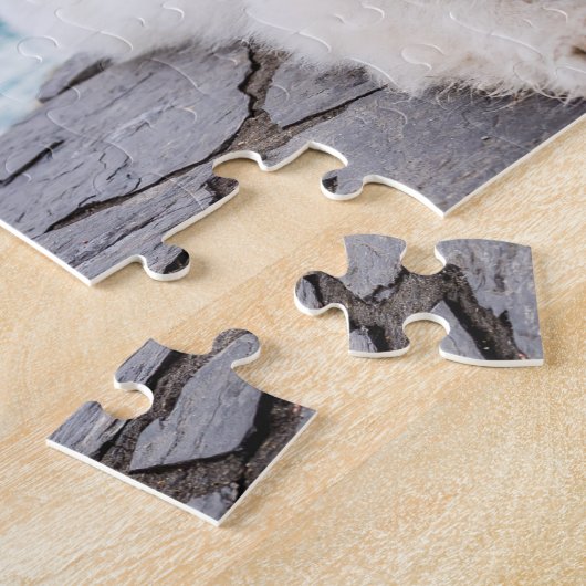 Mooie witte dog meer Louise Canada reizen Legpuzzel (Zijkant)