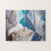 Mooie witte dog meer Louise Canada reizen Legpuzzel (Horizontaal)