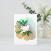 Mooie witte dove briefkaart (Staand voorkant)
