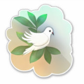 Mooie witte dove sticker (Voorkant)