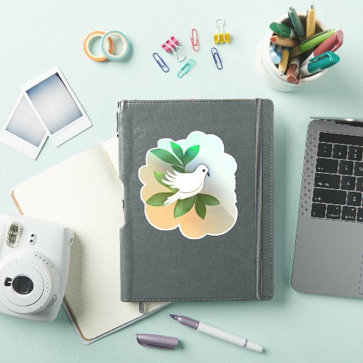 Mooie witte dove sticker (iPad Cover)