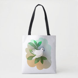 Mooie witte dove tote bag