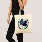 Mooie Witte Doves Floral Wreath Tote Bag (Voorkant (product))