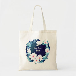 Mooie Witte Doves Floral Wreath Tote Bag