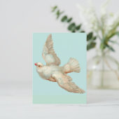 mooie witte duif briefkaart (Staand voorkant)