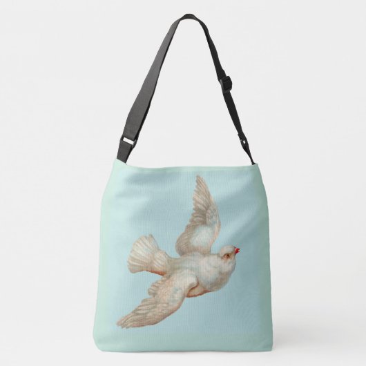  mooie witte duif crossbody tas (Achterkant)
