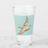 mooie witte duif glas (Achterkant)
