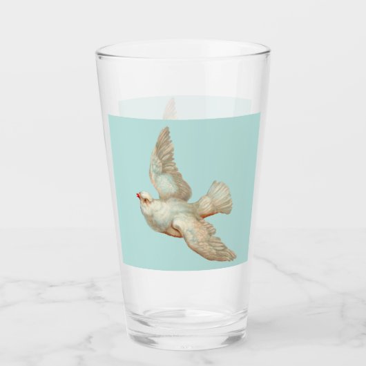 mooie witte duif glas (Voorkant)