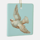 mooie witte duif keramisch ornament (Rechts)