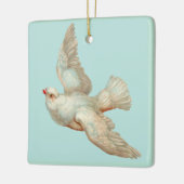 mooie witte duif keramisch ornament (Links)