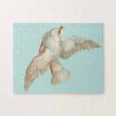 mooie witte duif legpuzzel (Horizontaal)