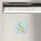 mooie witte duif magneet (Insitu (Vaatwasser))