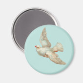 mooie witte duif magneet (Voorkant / Achterkant)