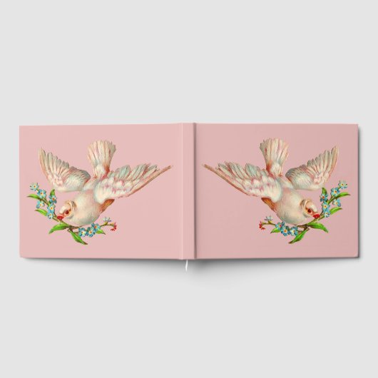 mooie witte duif met kraag in zijn mond gastenboek (Volledig)