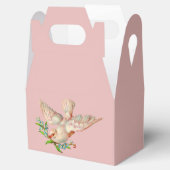 mooie witte duif met takje in de bek bedankdoosjes (Geopend)