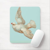 mooie witte duif muismat (Met muis)