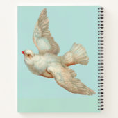 mooie witte duif notitieboek (Achterkant)
