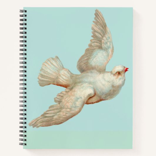 mooie witte duif notitieboek (Voorkant)