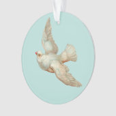 mooie witte duif ornament (voorkant)